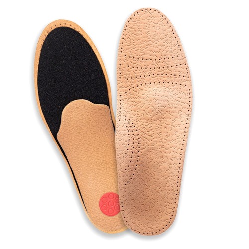 Orthotic leather shoe insoles - leather,